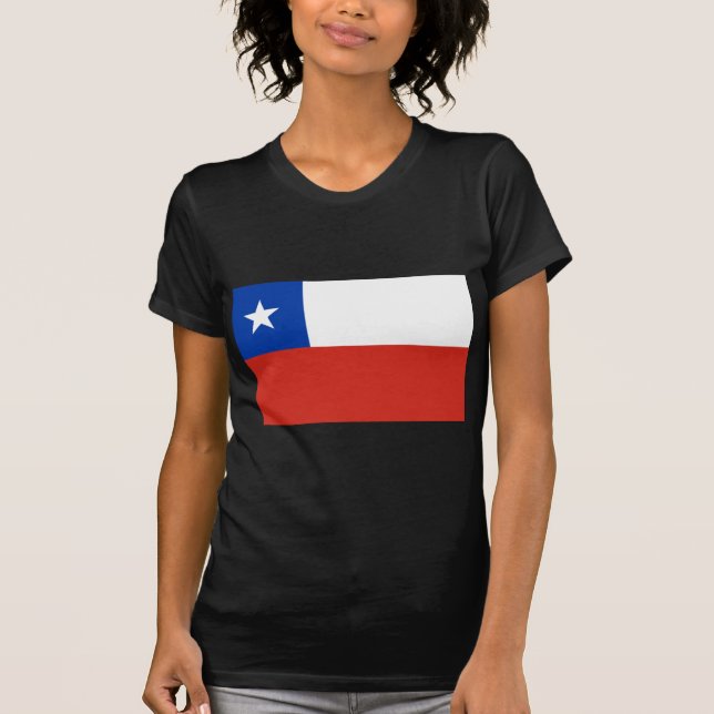 Camiseta CL da bandeira do Chile (Frente)