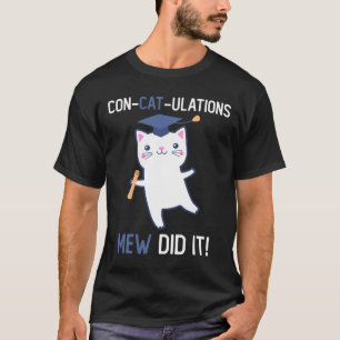 Camiseta Cl De 2025 Mew Fez O Graduação Do Formando Cat Lov