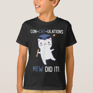 Camiseta Cl De 2025 Mew Fez O Graduação Do Formando Cat Lov