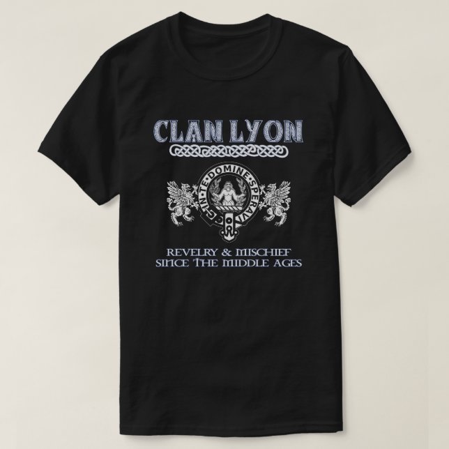 Camiseta Clã Lyon crest - Apelido escocês (Frente do Design)