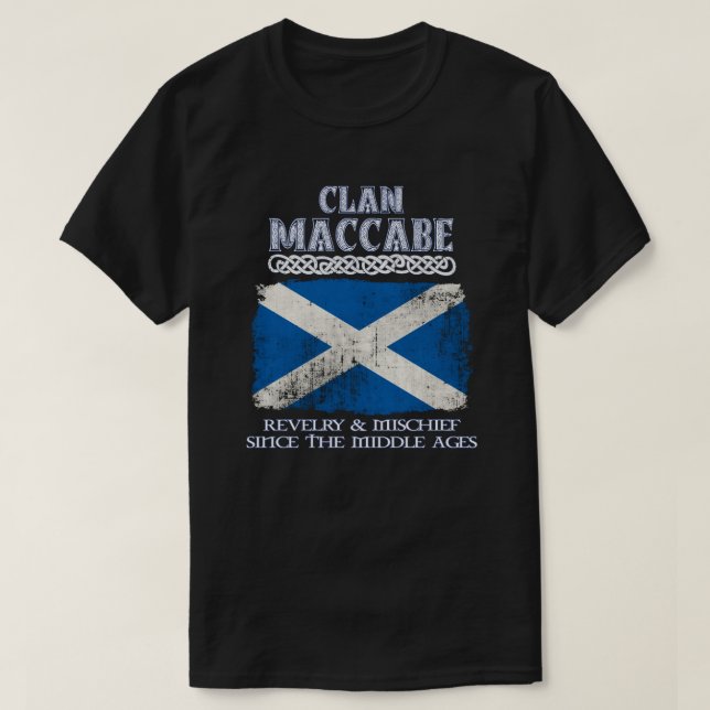 Camiseta Clã MacCabe crest - Apelido escocês (Frente do Design)