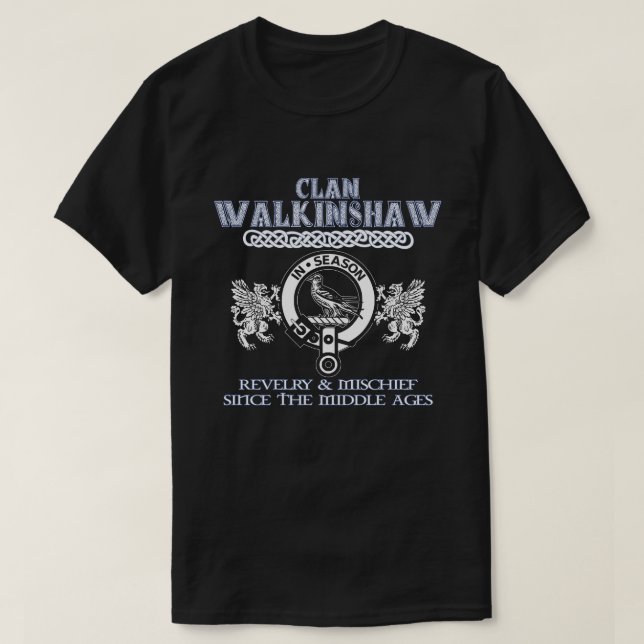 Camiseta Clã Walkinshaw cress escoceses clãs surn (Frente do Design)