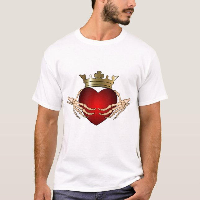 Camiseta Claddagh de esqueleto (Frente)