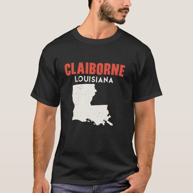 Camiseta Claiborne Louisiana Estados Unidos América Viagem  (Frente)