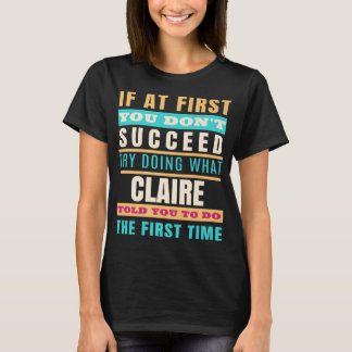 Camiseta CLAIRE Personalize Name Shirt CLAIRE Nome próprio