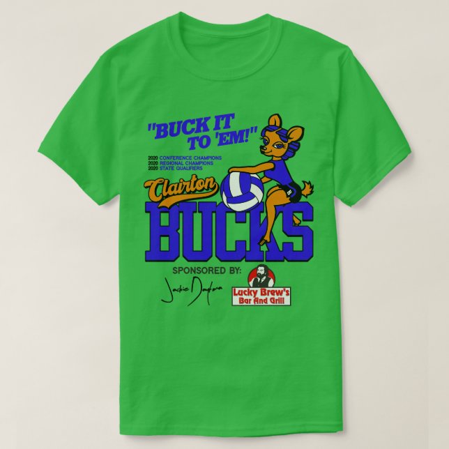 Camiseta Clairton Bucks Voleibol Jackie Daytona WWDITS (Frente do Design)
