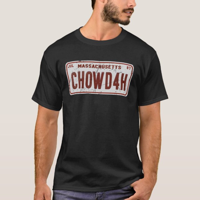 Camiseta Clam Chowder Boston Accent CHOWDAH (Frente)