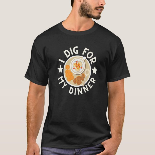 Camiseta Clam E Caranguejo Desenterrando Eu Descanso Para O (Frente)