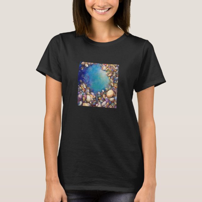 Camiseta Clam Seashell Shell Collector Beach Ocean Coastal  (Frente)