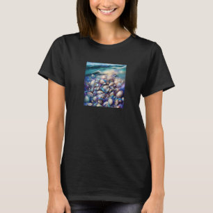 Camiseta Clam Seashell Shell Collector Beach Ocean Coastal