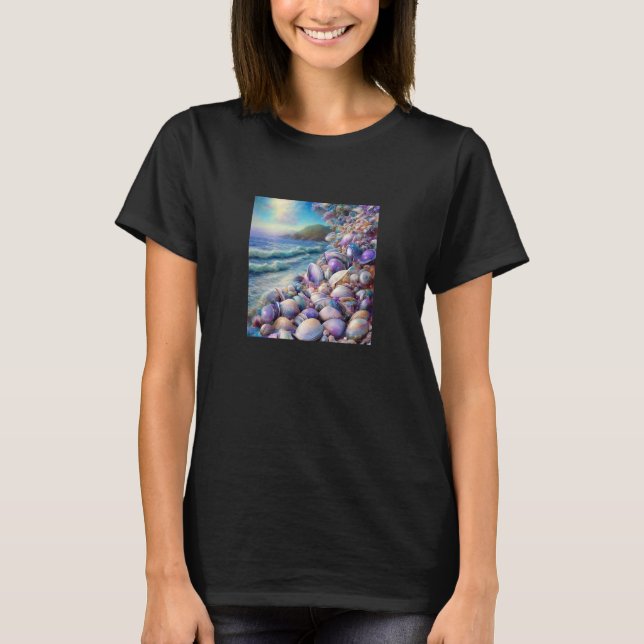 Camiseta Clam Seashell Shell Collector Beach Ocean Coastal  (Frente)