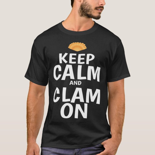 Camiseta Clamming Sea Shelling Rake Clam Digging Razor Clam (Frente)