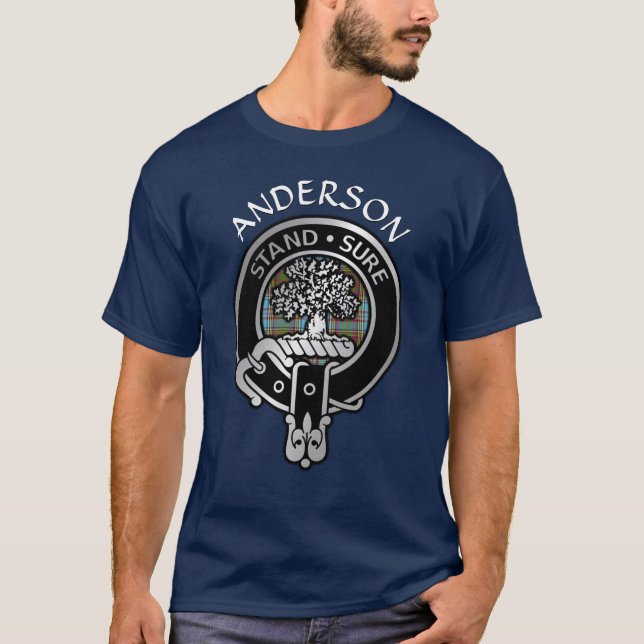 Camiseta Clan Anderson Crest & Tartan T-Shirt (Frente)