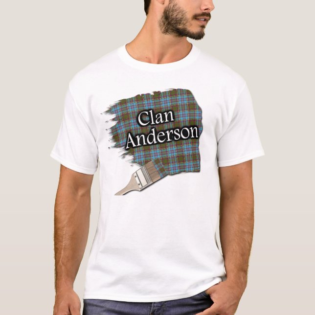 Camiseta Clan Anderson Scottish Tartan Paint Shirt (Frente)