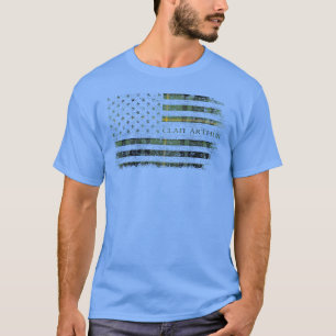 Camiseta Clan Arthur Scottish tartan US flag kilt Scotland