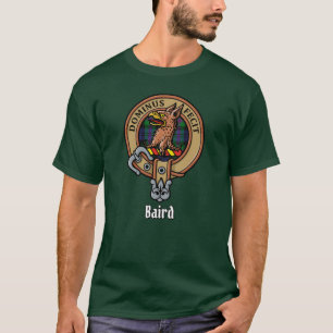 Camiseta Clan Baird Crest sobre Tartan