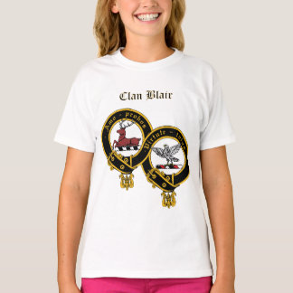 Camiseta Clan Blair Crest com o nome Rapariga Ruffle T-Shir