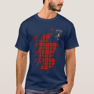 Camiseta Clan Brodie Tartan Map & Crest T-Shirt