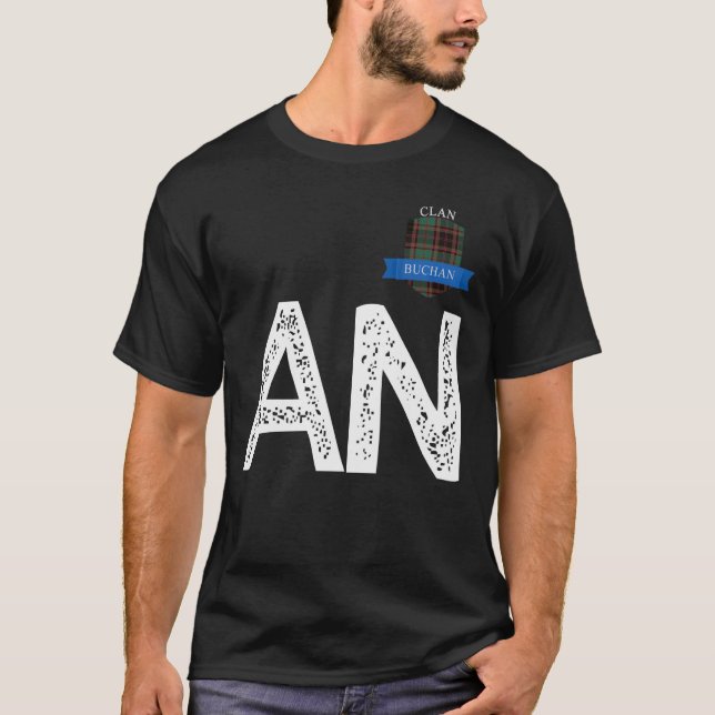 Camiseta Clan Buchan A e Carta N - Correspondência Familiar (Frente)