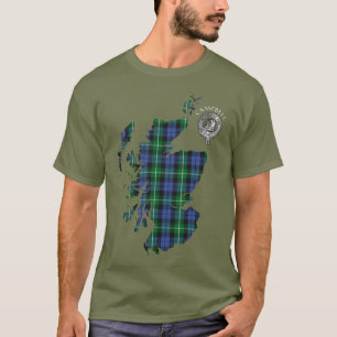 Camiseta Clan Campbell Argyle Tartan Map & Crest