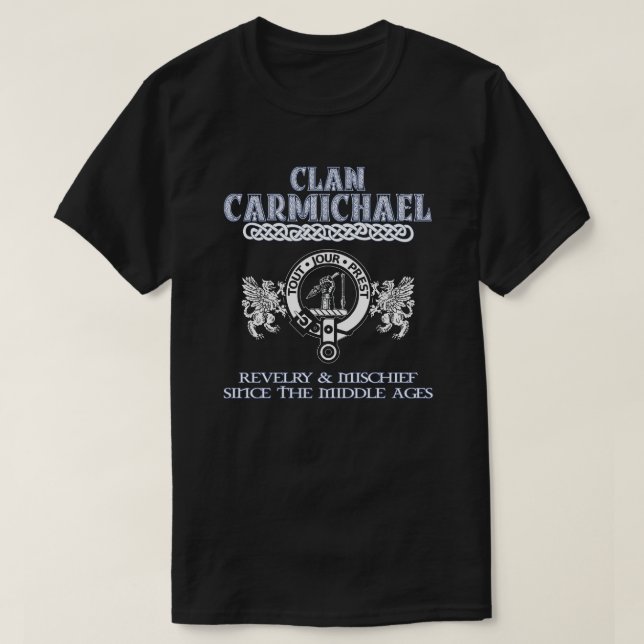 Camiseta Clan Carmichael cress clãs escoceses surn (Frente do Design)