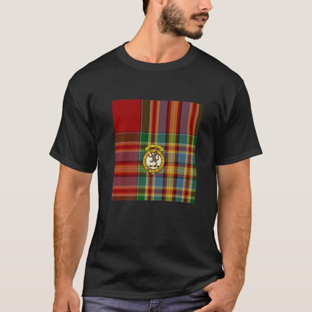 Camiseta Clan Chattan Scottish Crest e Tartan (Frente)
