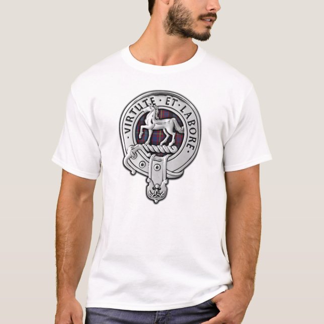 Camiseta Clan Cochrane Crest & Azure Tartan (Frente)