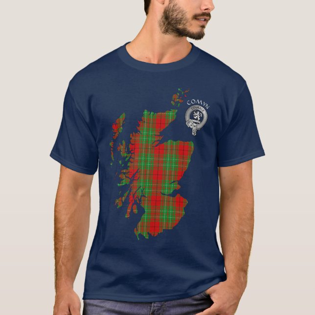Camiseta Clan Comyn | Cumming Crest & Tartan (Frente)