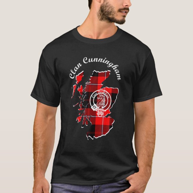 Camiseta Clan Cunningham Surname Sobrenome Scottish Tartan (Frente)