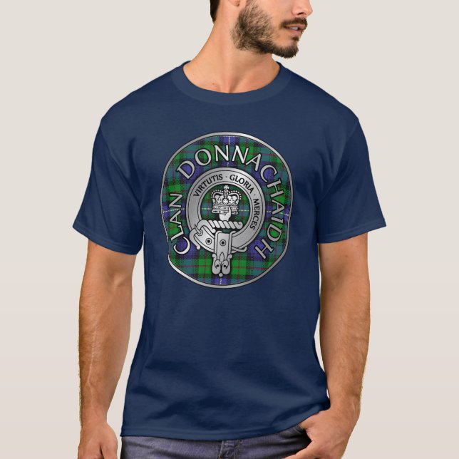 Camiseta Clan Donnachaidh /Robertson Crest & Hunting Tartan (Frente)
