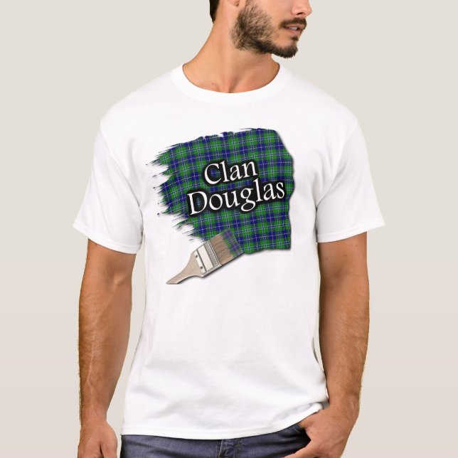 Camiseta Clan Douglas Scottish Tartan Paint Shirt (Frente)