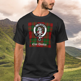 Camiseta Clan Dunbar Tartan & Crest Crachá
