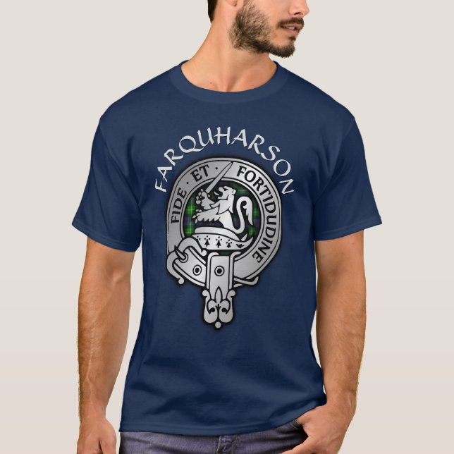 Camiseta Clan Farquharson Crest & Tartan (Frente)
