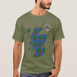 Camiseta Clan Fergusson Tartan Map & Crest T-Shirt