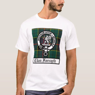 Camiseta Clan Forsyth Crest Crachá e Tartan