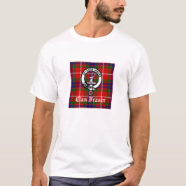 Camiseta Clan Fraser Crest Crachá e Tartan