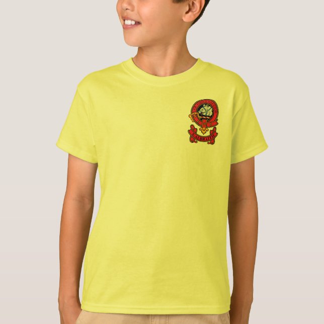 Camiseta Clan Galbraith Boys T-shirts com Clan Crest (Frente)
