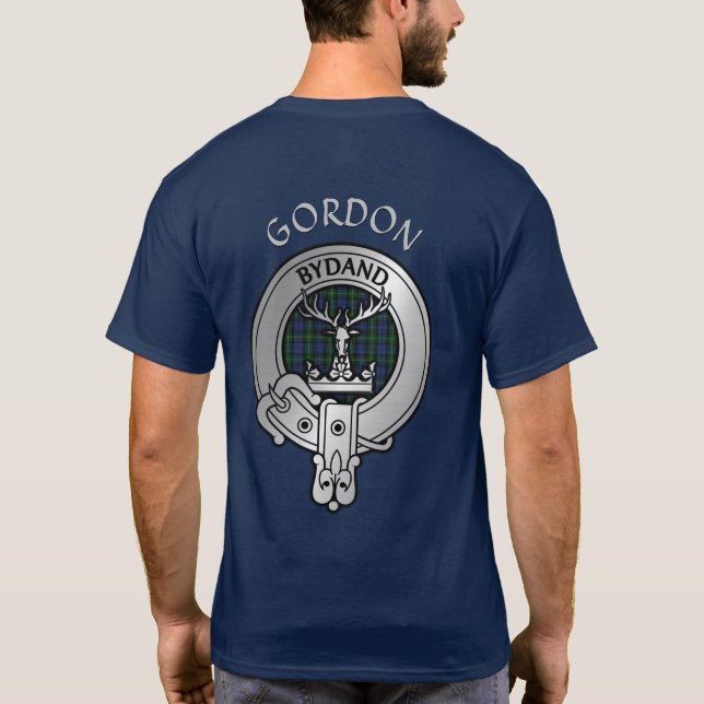 Camiseta Clan Gordon Crest & Tartan (Verso)