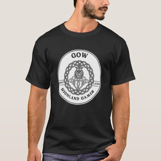 Camiseta Clan Gow Scottish Thistle Highland Games (Frente)