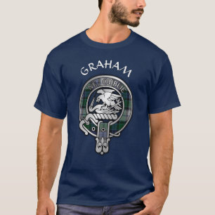 Camiseta Clan Graham Crest & Dress Tartan