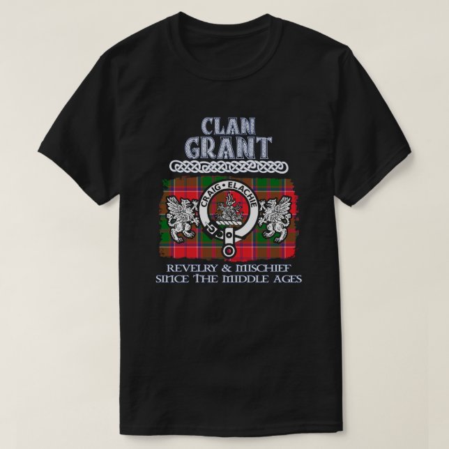 Camiseta Clan Grant crest - Apelido escocês (Frente do Design)