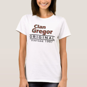 Camiseta Clan Gregor Vintage Personaliza Seu Aniversário