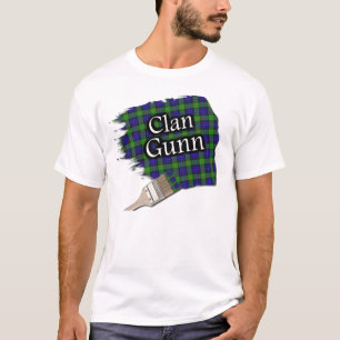 Camiseta Clan Gunn Scottish Tartan Paint Shirt