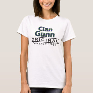Camiseta Clan Gunn Vintage Personaliza Seu Aniversário