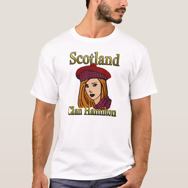 Camiseta Clan Hamilton Tartan Scotland Shirts (Frente)