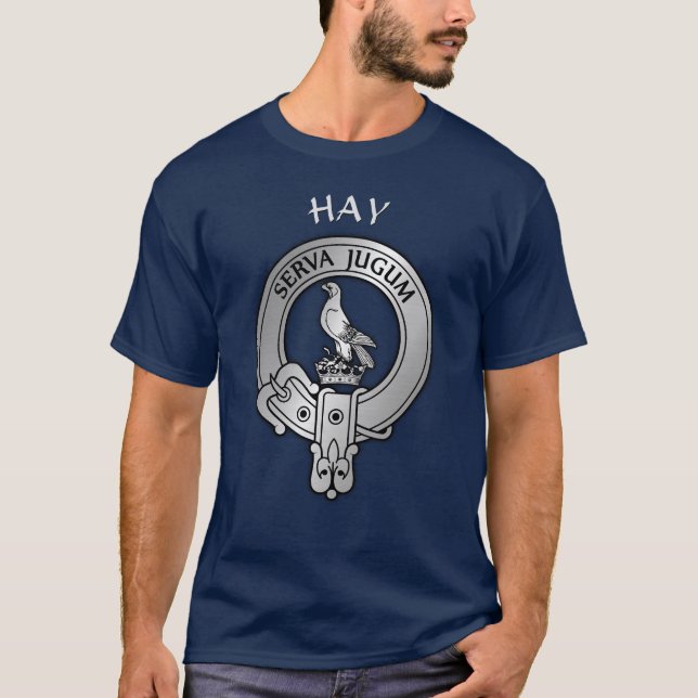 Camiseta Clan Hay Crest & Tartan (Frente)