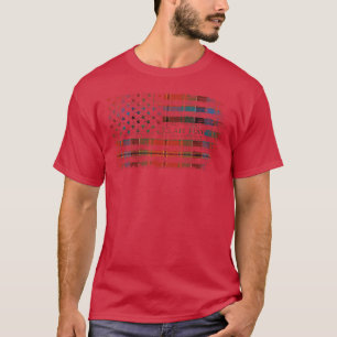 Camiseta Clan Hay Scottish Tartan US flag kilt Scotland 4