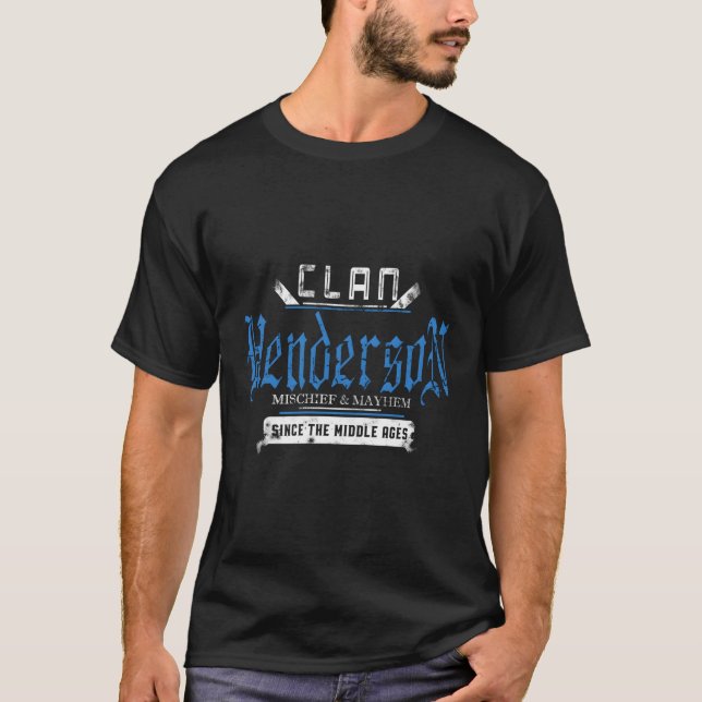 Camiseta Clan Henderson Mishead E Mayhem Desde O Middl (Frente)