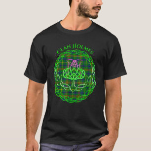 Camiseta Clan Holmes Scottish Tartan Celtic Thistle