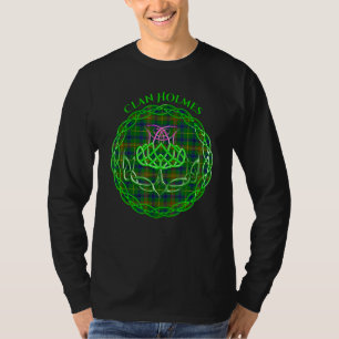 Camiseta Clan Holmes Scottish Tartan Celtic Thistle